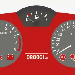 Co oznaczają kolory na liczniku prądu? Czerwone kontrolki (paliwo, silnik, akumulator, ABS, temperatura) sygnalizują awarię.