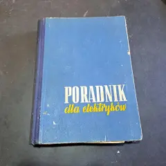 Niebieski poradnik dla elektryków, zawierający cenną wiedzę z zakresu elektryki.