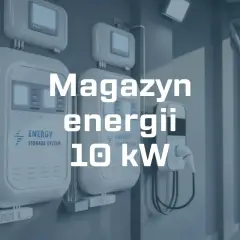Nowoczesny magazyn energii do domu o mocy 10 kW, z dwoma jednostkami "Energy Storage System" i ładowarką do pojazdów elektrycznych.