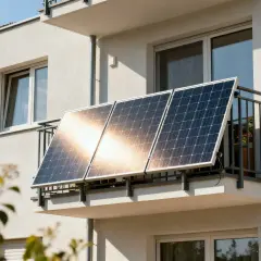 Balkonowa instalacja fotowoltaiczna do 800w łapie promienie słońca, zapewniając czystą energię.