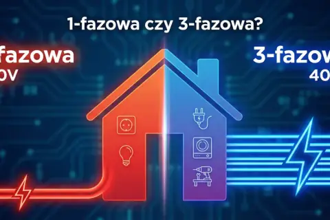Dom podzielony na 1-fazową (230V) i 3-fazową (400V). Zastanawiasz się, jaki bezpiecznik 32a ile kw obsłuży?
