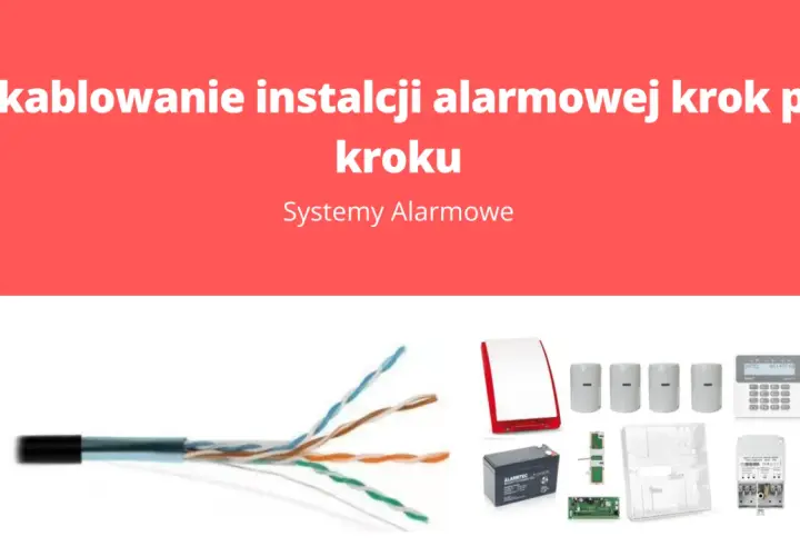 Okablowanie instalacji alarmowej: jaki kabel do alarmu? Zobacz elementy systemu alarmowego: czujniki, centralę, syrenę, akumulator i przewody.