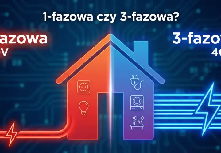 Dom podzielony na 1-fazową (230V) i 3-fazową (400V). Zastanawiasz się, jaki bezpiecznik 32a ile kw obsłuży?