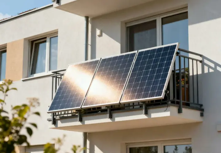 Balkonowa instalacja fotowoltaiczna do 800w łapie promienie słońca, zapewniając czystą energię.