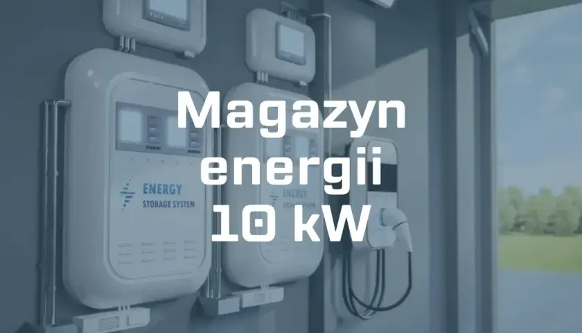 Nowoczesny magazyn energii do domu o mocy 10 kW, z dwoma jednostkami "Energy Storage System" i ładowarką do pojazdów elektrycznych.