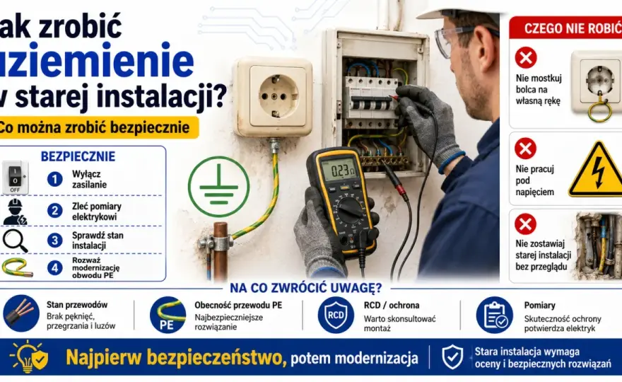 Gniazdko w starej instalacji - podłącz bezpiecznie!