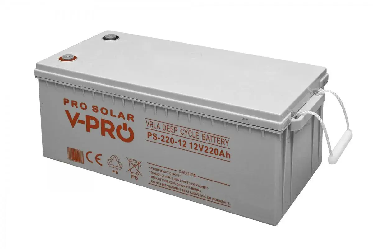 Akumulator do PV V-PRO 12V220Ah, idealny do magazynowania energii słonecznej.