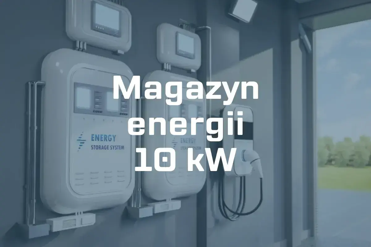 Nowoczesny magazyn energii do domu o mocy 10 kW, z dwoma jednostkami "Energy Storage System" i ładowarką do pojazdów elektrycznych.