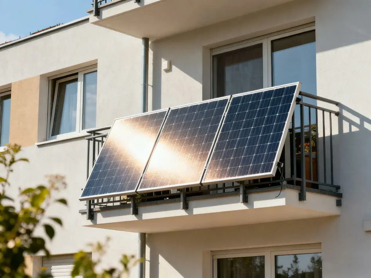 Balkonowa instalacja fotowoltaiczna do 800w łapie promienie słońca, zapewniając czystą energię.