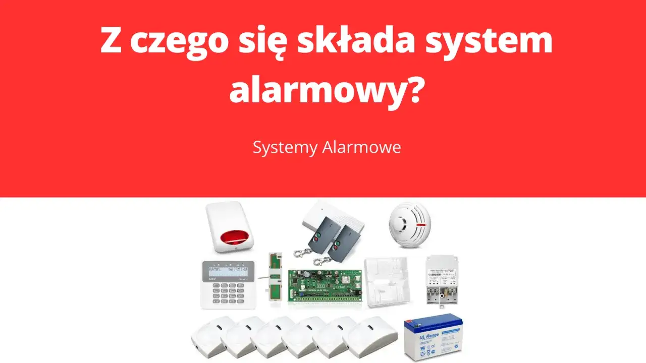 Elementy systemu alarmowego: sygnalizator, klawiatura, czujniki ruchu, centrala, piloty, czujnik dymu, zasilacz i akumulator. Monitoring alarmowy to podstawa bezpieczeństwa.
